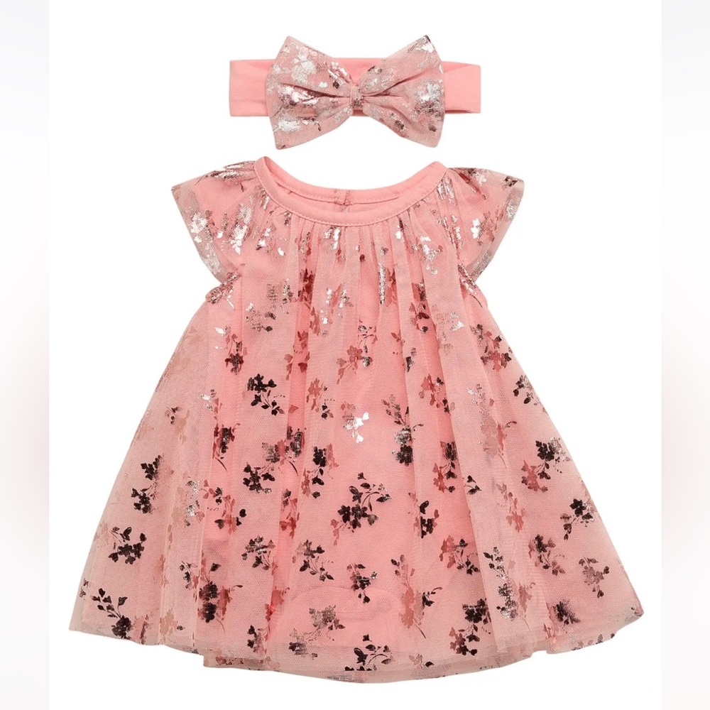 BABY STARTERS | Trapeze Dress and Headband Set | 6 Months